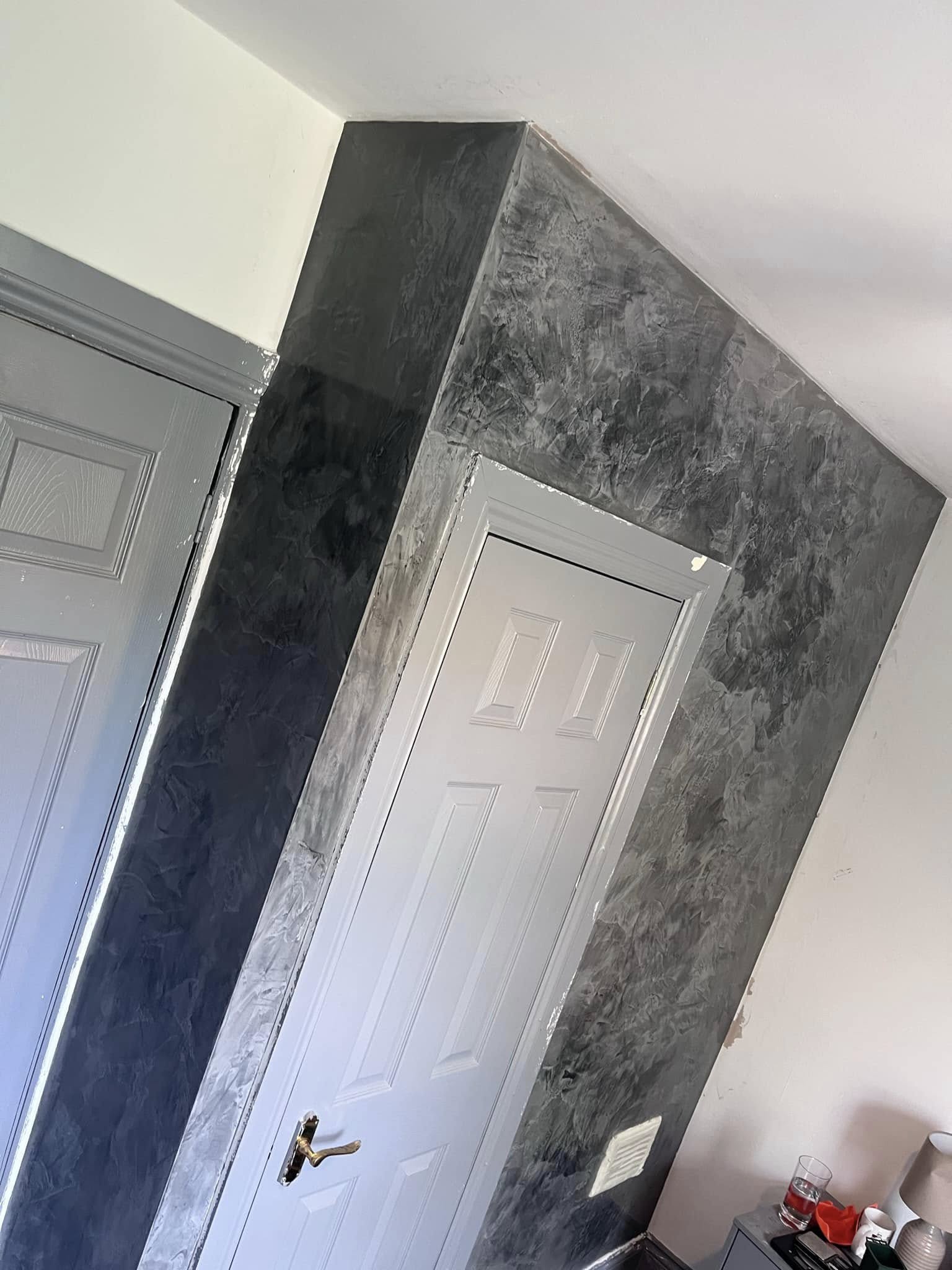 Marble finish detail decorative plaster